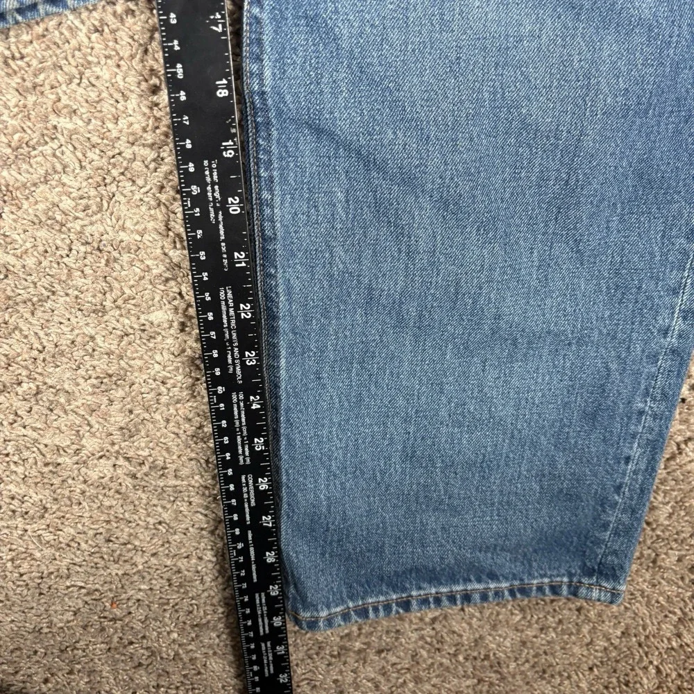 Alex Mill The Bev Relaxed High Waist Straight Blue Washed Women Jeans Sz 32